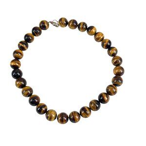 Elegant Tiger Eye Beaded Necklace
